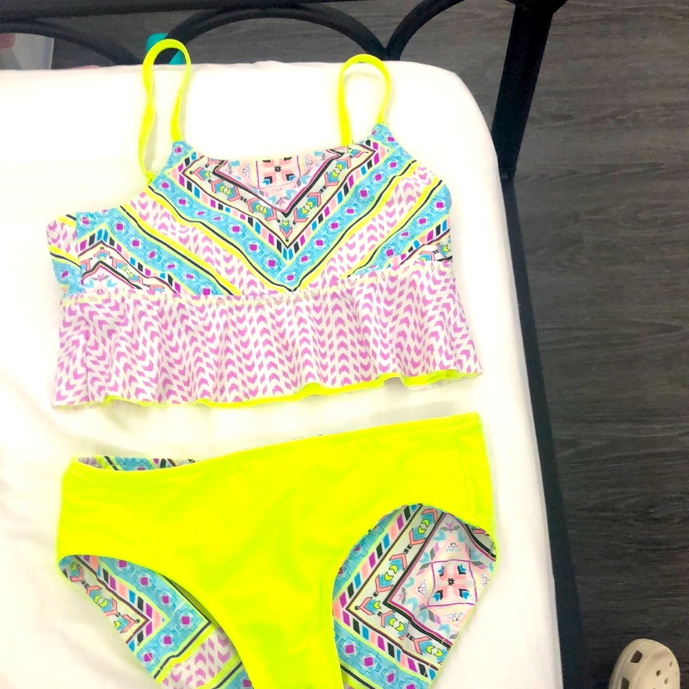 Justice reversible bright bikini
